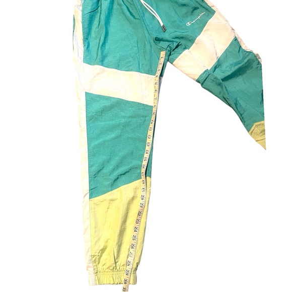 NWT-Champion Men’s aqua and green retro style nylon pants-medium - Picture 5 of 6